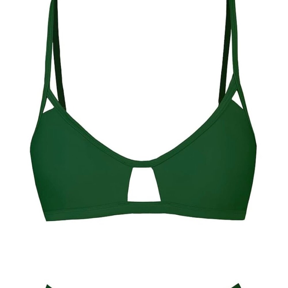 Cupshe Forest Green V-Waist Bikini Set - Picture 4 of 8